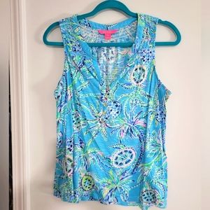 Sea turtle lilly pulitzer tank top